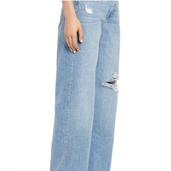 Lovers + Friends Lennon Distressed High Waist Wide Leg Jeans - Lawrence - Picture 6 of 10
